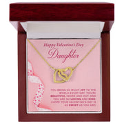 To My Daughter | Interlocking Hearts Necklace |