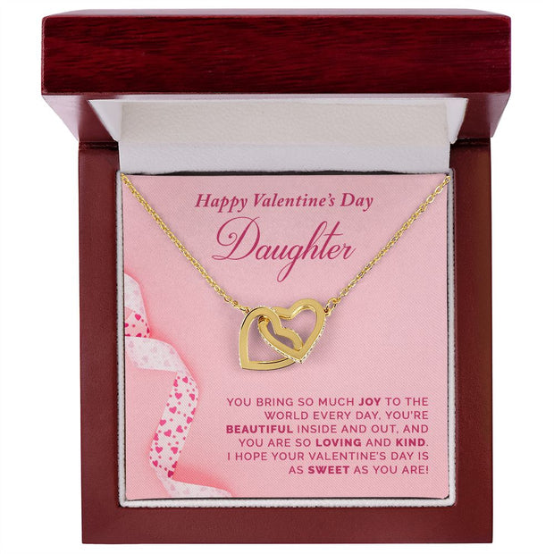 To My Daughter | Interlocking Hearts Necklace |