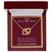 To My Sexy Hot Wife | Interlocking Hearts Necklace |