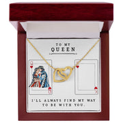 Interlocking Heart Necklace-To My Queen