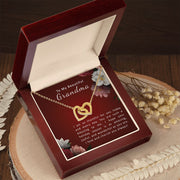 To My Beautiful Grandma | Interlocking Hearts Necklace