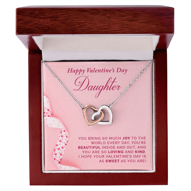 To My Daughter | Interlocking Hearts Necklace |