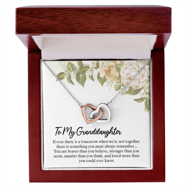To My Granddaughter | Interlocking Hearts Necklace |