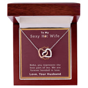To My Sexy Hot Wife | Interlocking Hearts Necklace |