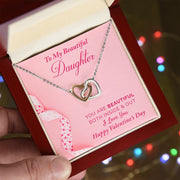 To My Daughter | Interlocking Hearts Necklace |