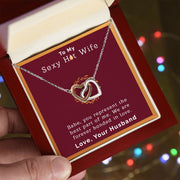 To My Sexy Hot Wife | Interlocking Hearts Necklace |