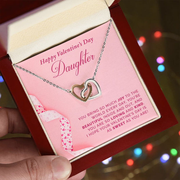 To My Daughter | Interlocking Hearts Necklace |