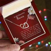To My Beautiful Nana | Interlocking Hearts Necklace
