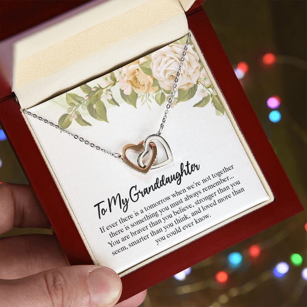 To My Granddaughter | Interlocking Hearts Necklace |
