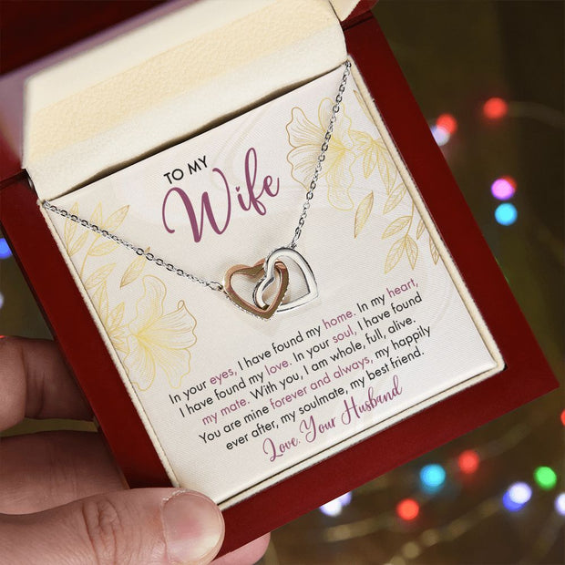 To My Wife | Interlocking Hearts Necklace |