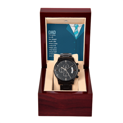 Black Chronograph Watch for Dad