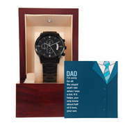 Black Chronograph Watch for Dad