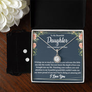 To My Beautiful Daughter on Becoming a Mother Eternal Hope Necklace + CZ Earring Set
