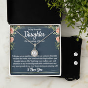 To My Beautiful Daughter on Becoming a Mother Eternal Hope Necklace + CZ Earring Set