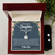 To My Beautiful Daughter on Becoming a Mother Eternal Hope Necklace + CZ Earring Set