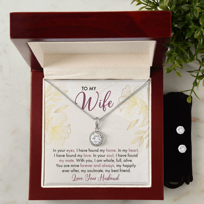 To My Wife | Eternal Hope Necklace + CZ Earring Set