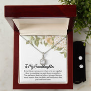 To My Granddaughter | Eternal Hope Necklace + CZ Earring Set