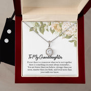 To My Granddaughter | Eternal Hope Necklace + CZ Earring Set