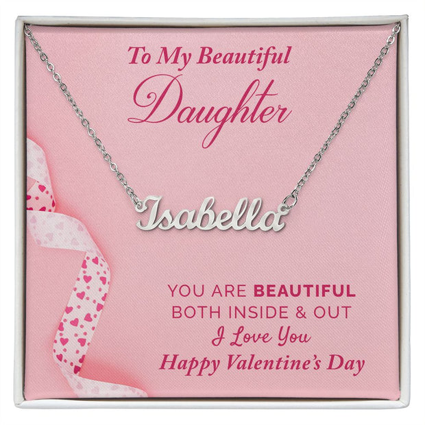 To My Beautiful Daughter | Personalized Name Necklace |