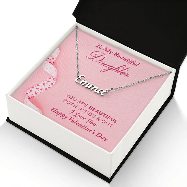 To My Beautiful Daughter | Personalized Name Necklace |