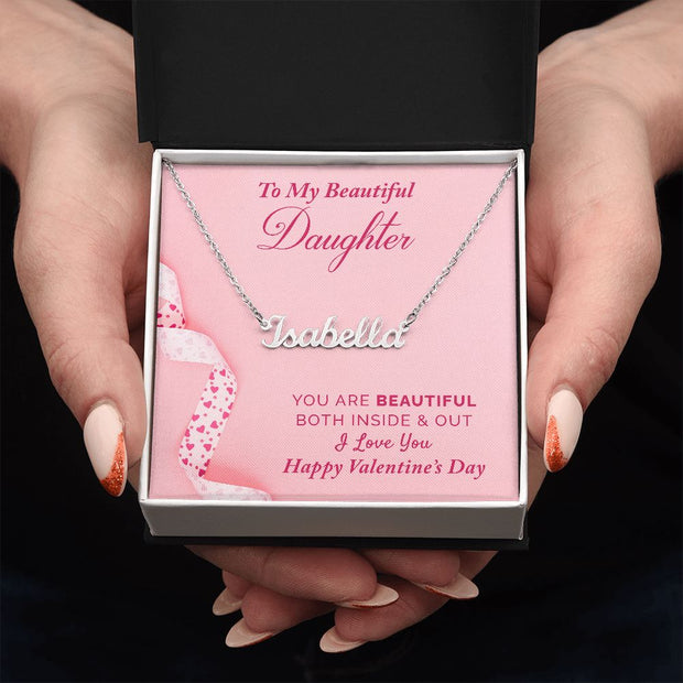 To My Beautiful Daughter | Personalized Name Necklace |