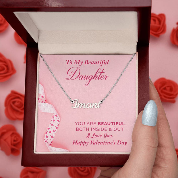 To My Beautiful Daughter | Personalized Name Necklace |