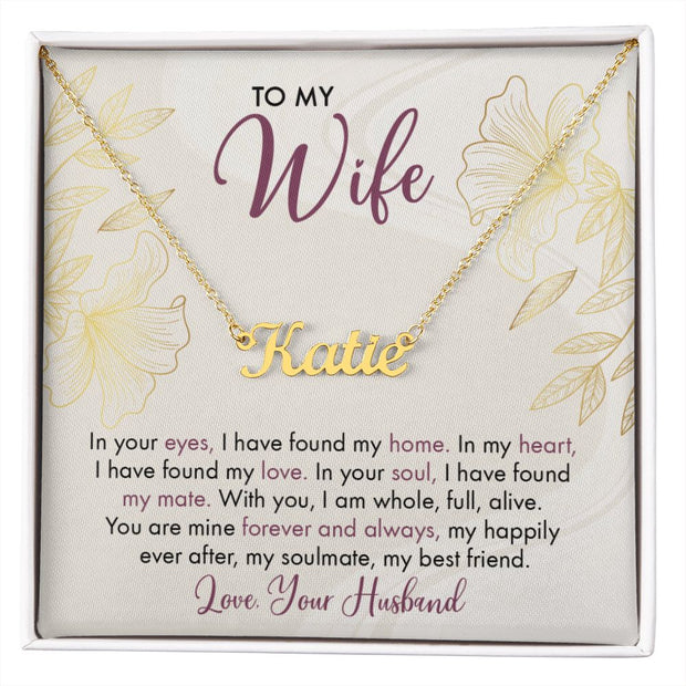 To My Wife | Personalized Name Necklace |