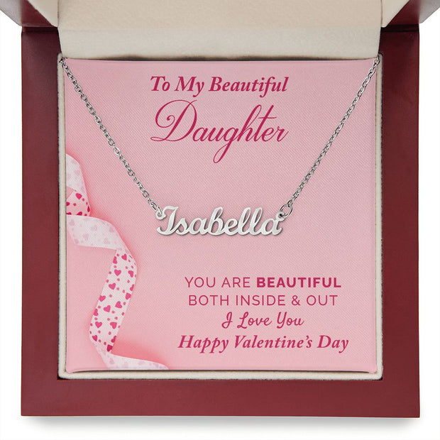To My Beautiful Daughter | Personalized Name Necklace |