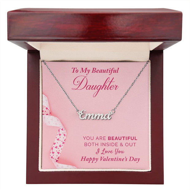 To My Beautiful Daughter | Personalized Name Necklace |