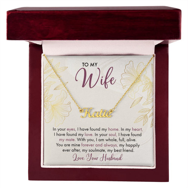 To My Wife | Personalized Name Necklace |