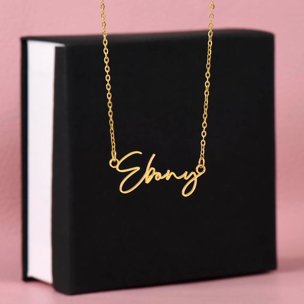 Dear Mom Signature Name Necklace