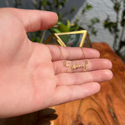 Dear Mom Signature Name Necklace