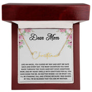 Dear Mom Signature Name Necklace