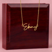 Dear Mom Signature Name Necklace