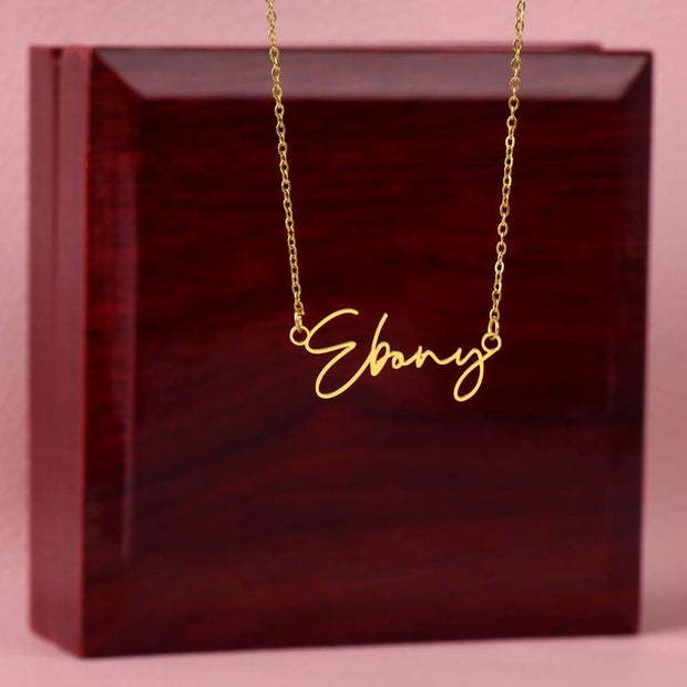Dear Mom Signature Name Necklace