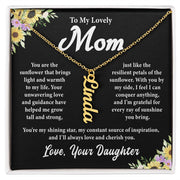 To My Lovely Mom | Vertical Name Necklace
