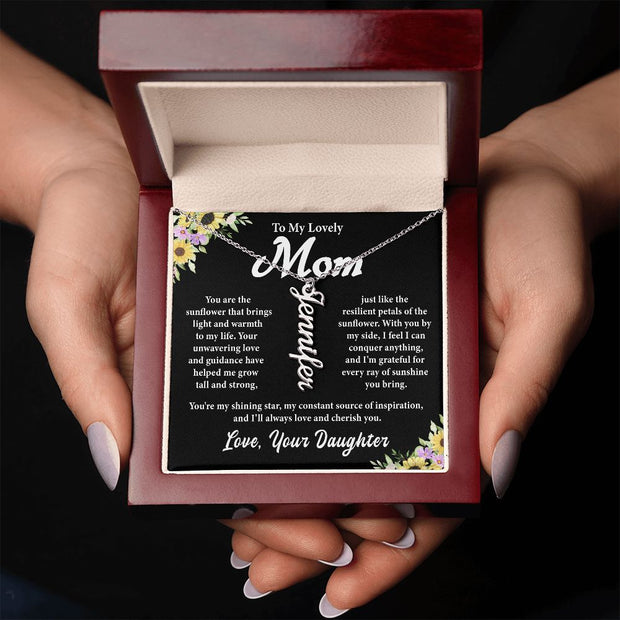 To My Lovely Mom | Vertical Name Necklace