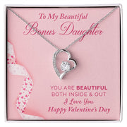 To My Bonus Daughter |  Forever Love Necklace |