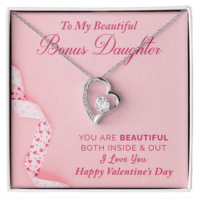 To My Bonus Daughter |  Forever Love Necklace |