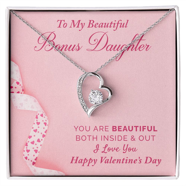 To My Bonus Daughter |  Forever Love Necklace |