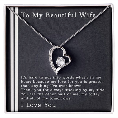 To My Beautiful Wife | Forever Love Necklace
