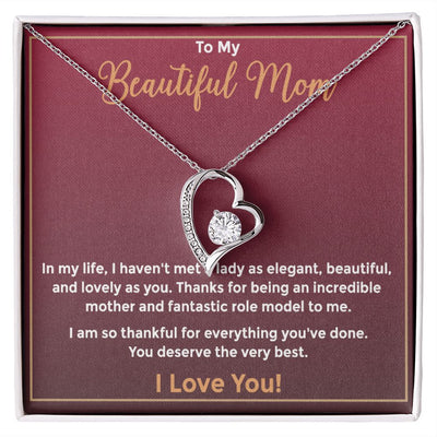 To My Beautiful Mom|  Forever Love Necklace | Mother's Day| Birthday