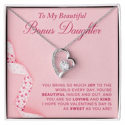 To My Bonus Daughter |  Forever Love Necklace |