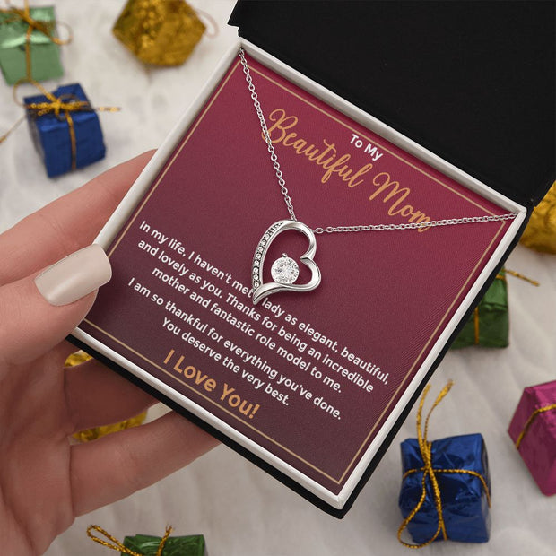 To My Beautiful Mom|  Forever Love Necklace | Mother's Day| Birthday