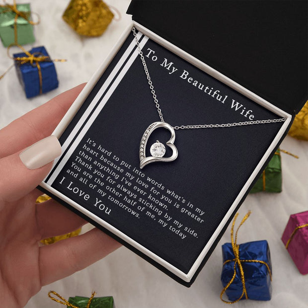 To My Beautiful Wife | Forever Love Necklace