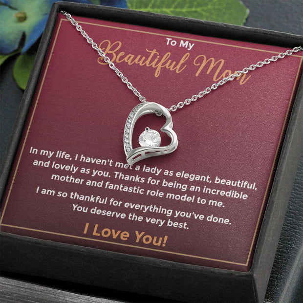 To My Beautiful Mom|  Forever Love Necklace | Mother's Day| Birthday