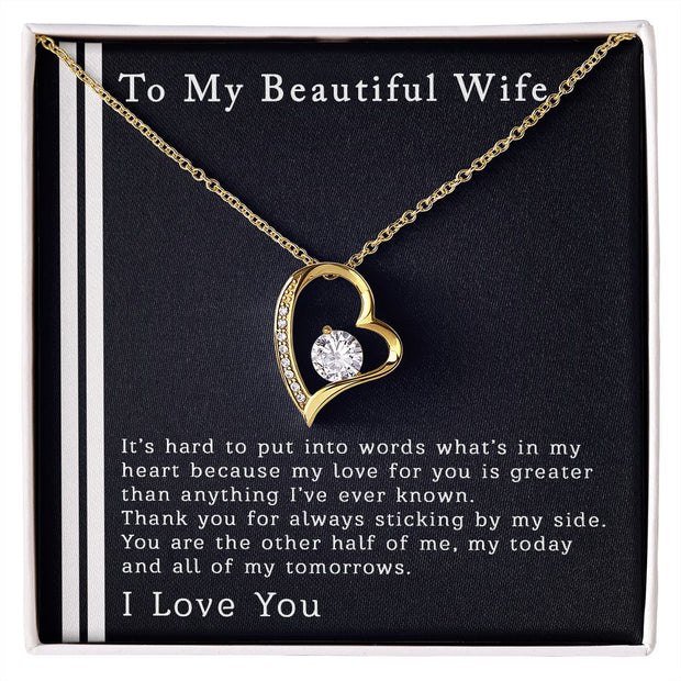 To My Beautiful Wife | Forever Love Necklace