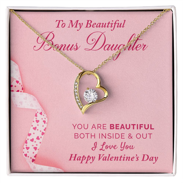 To My Bonus Daughter |  Forever Love Necklace |