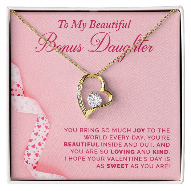 To My Bonus Daughter |  Forever Love Necklace |