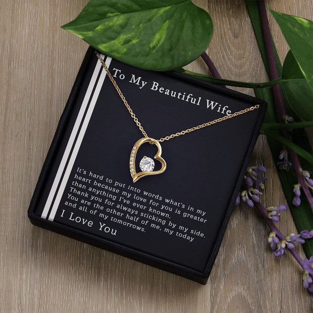 To My Beautiful Wife | Forever Love Necklace